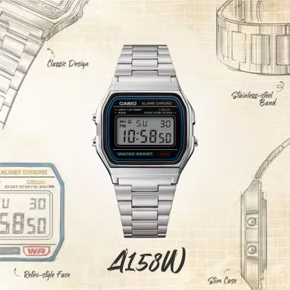 CASIO WATCHES A158WA-1DF